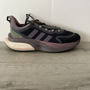 adidas Womens Size 10 Cloudfoam Bounce Running Shoes Black Purple Green